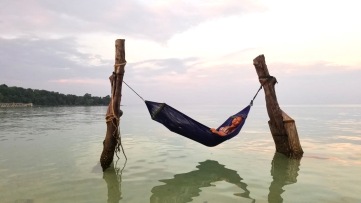 Hammock on the water in Koh Rong